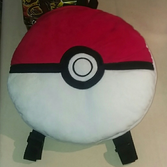 Other - Pokemon Pokeball Anime Plush Soft Backpack